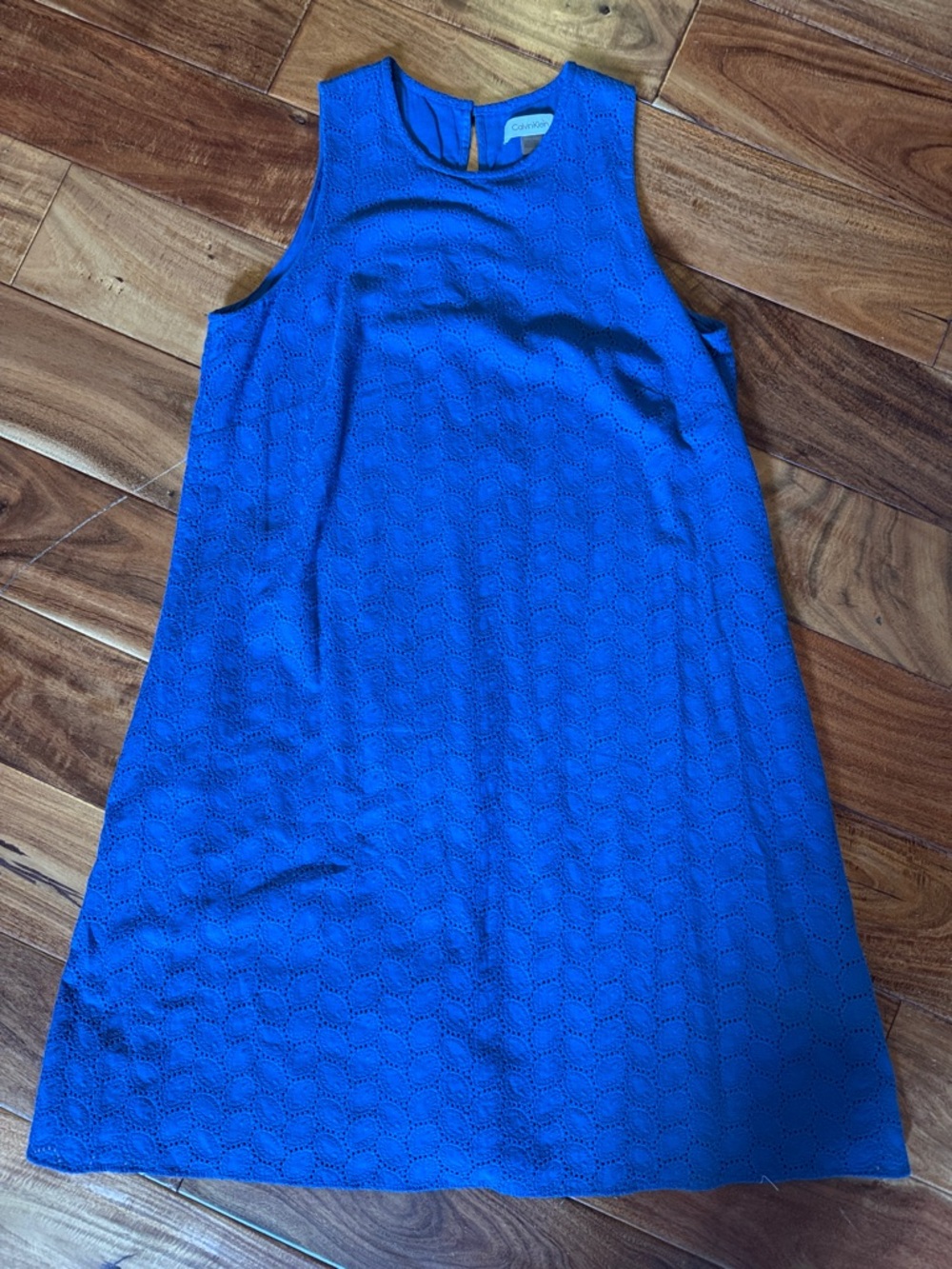 Calvin Klein Royal Blue Sleeveless A-Line Dress, sz 6, EUC